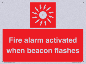 Fire alarm activated when beacon flashes